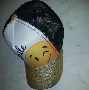 Claire's Gold Glitter Cap